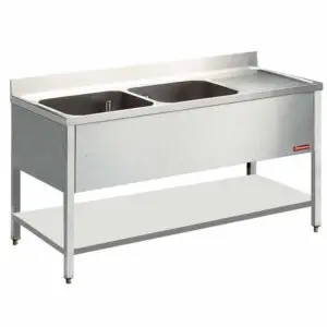 Diamond L1421D Sink 2 Tanks And 1 Drain Surface