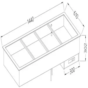 Diamond DI/BX15-P Electric Bain Marie, 4 x 1/1 GN