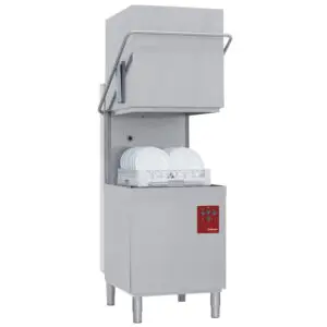 Diamond 015-25D/6 500mm Basket Passthrough Hood Dishwasher, 30 Baskets per Hour