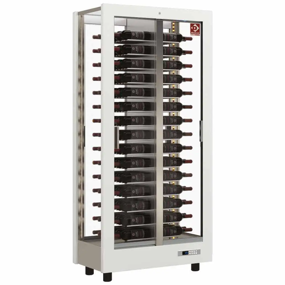 Diamond GVV-1/TR-R2_DE53-BI White Deco Refrigerated Wine Cooler, 530 Litres