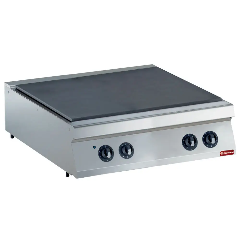 Diamond E17/ST8T-N 1 Whole Hob Countertop Electric Range Cooker, 10kW