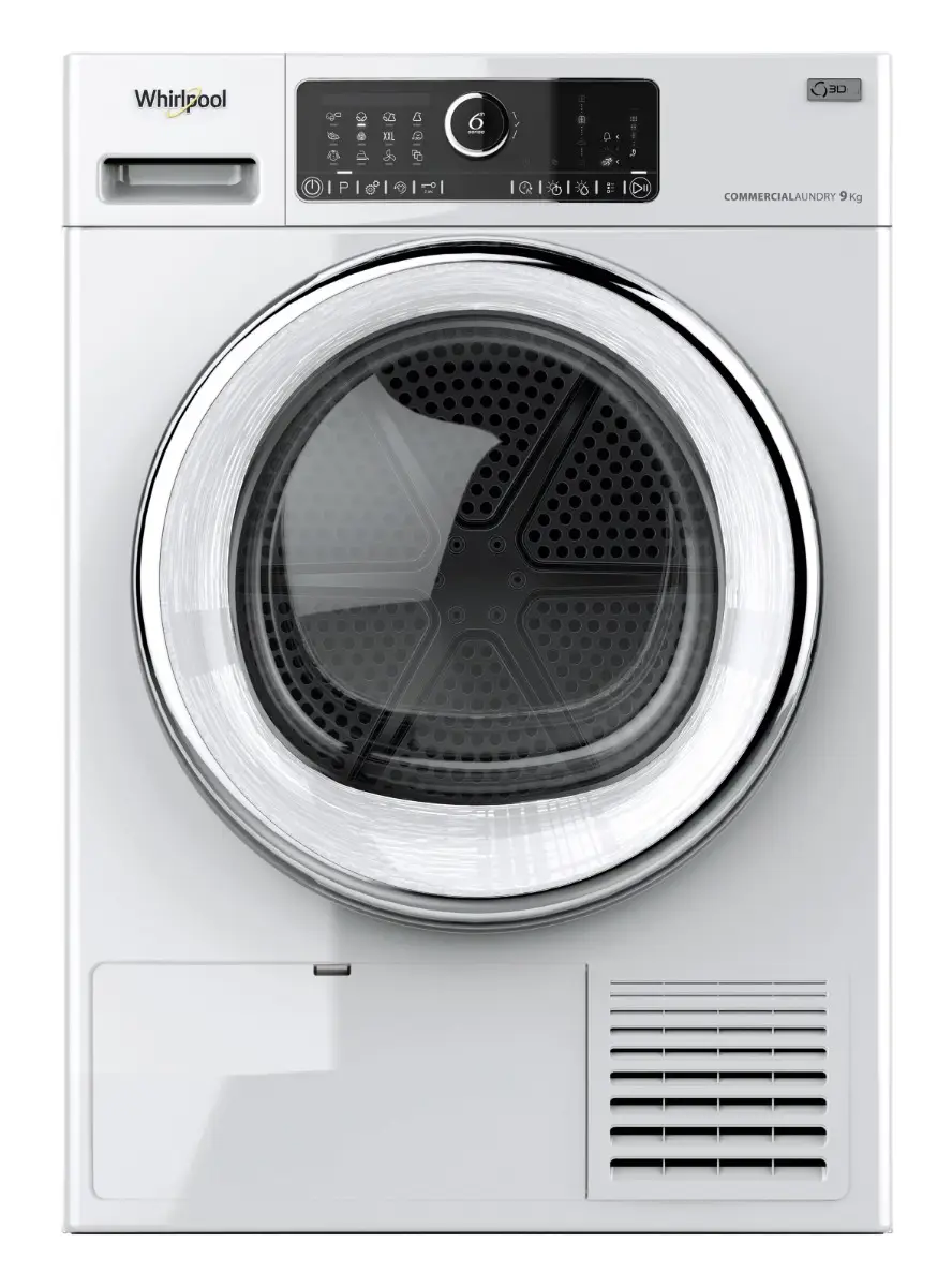 Whirlpool AWZ9HP/PRO Omnia 6th Sense Heat Pump Condenser Dryer, 9kg