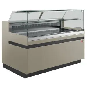 Diamond VB10XC2/R2 Flat Glass Taupe Refrigerated Serveover Counter, 2138mm