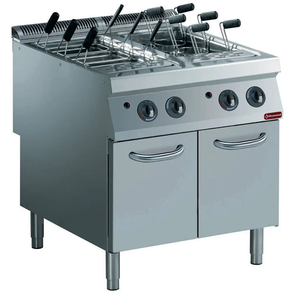 Diamond G22/CPA8-N 12 Basket Freestanding Gas Pasta Cooker on Neutral Closed Cupboard without baskets