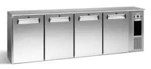 Gamko E3/2222MUCS84 Solid Four Door Stainless Steel Undercounter Bottle Cooler, 722 x 33 Centiliters