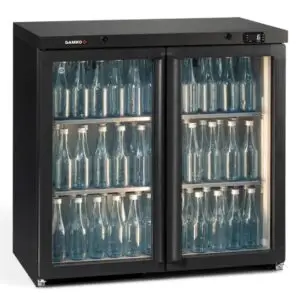 Gamko MG3/250G Maxiglass Hinged Glass Double Door Undercounter Bottle Cooler, 250 Litres