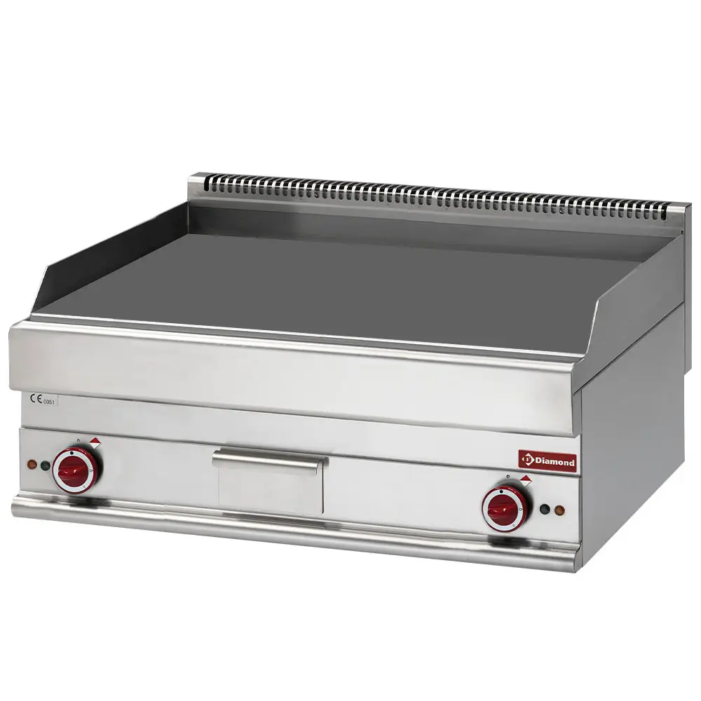 Diamond E65/PL10T Extra Large Smooth Cooking Plate Countertop Electric Griddle, 12kW