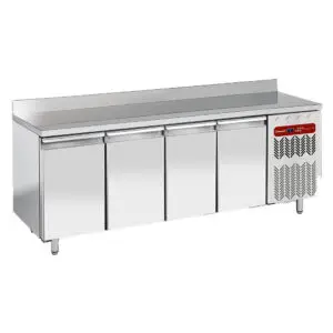 Diamond TP4N/HA-R2 4 Door Stainless Steel Refrigerated Counter with Splashback, 760 Litres