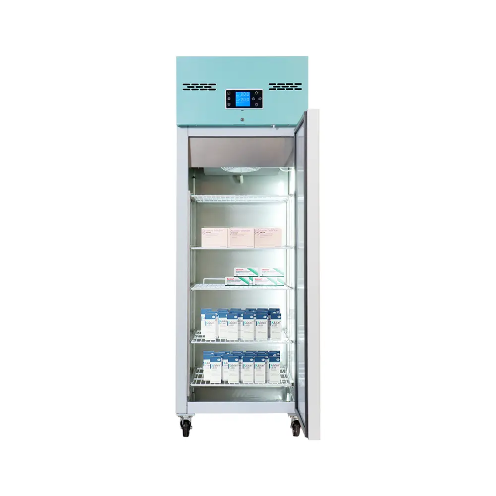 LEC Medical PSR600UK Glass Single Door Pharmacy Upright Fridge, 600 Litres - Image 2