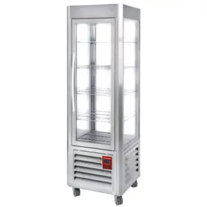 Diamond SNE/GN-A5-R2 Stainless Steel Panoramic Ventilated Display Refrigerator, 360 Litres