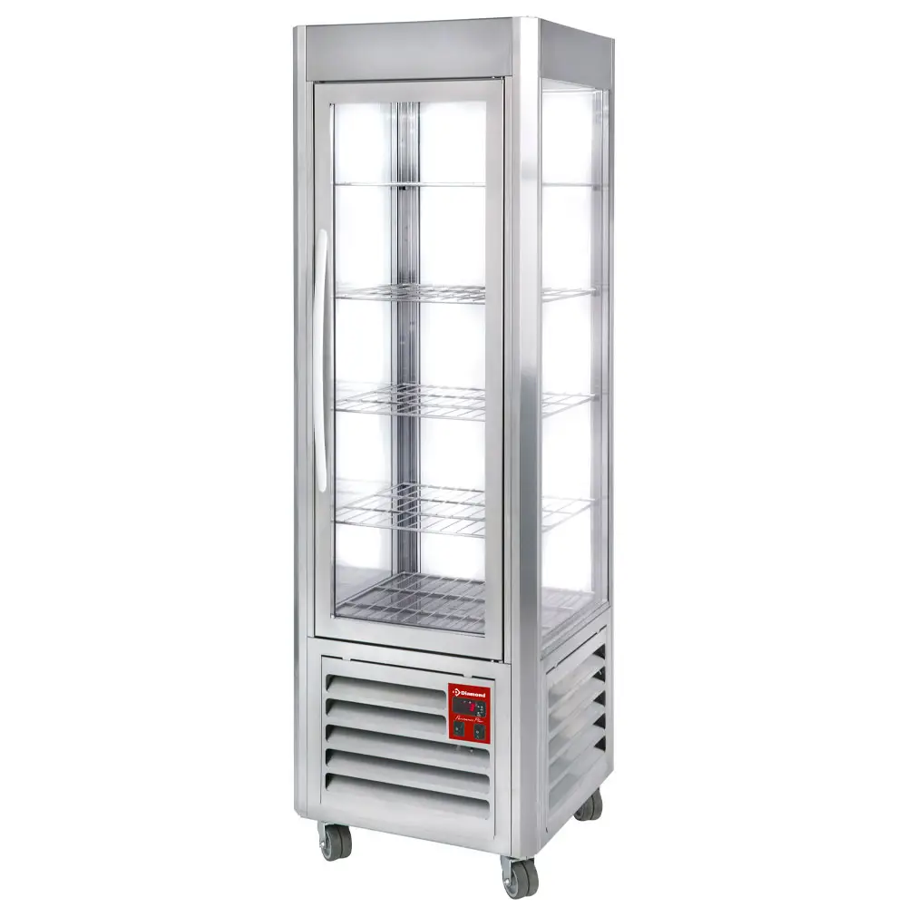 Diamond SNE/GN-A5-R2 Stainless Steel Panoramic Ventilated Display Refrigerator, 360 Litres
