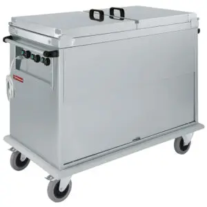 Diamond CTBM/3C-TD Electric Bain Marie Carriage on Closed Cupboard with Lids & Tilting Door, 3 x 1/1 GN