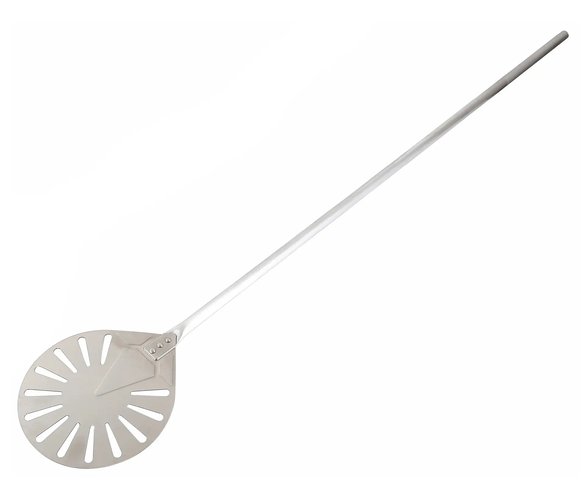 SS PIZZA SHOVEL ROUND PERFORATED 23-120