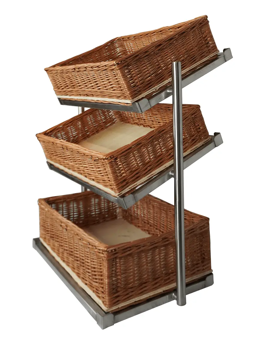 BREAD BASKETS ETAGERE 3 HIGH WIDE MODEL INCL. BASKETS - Image 5