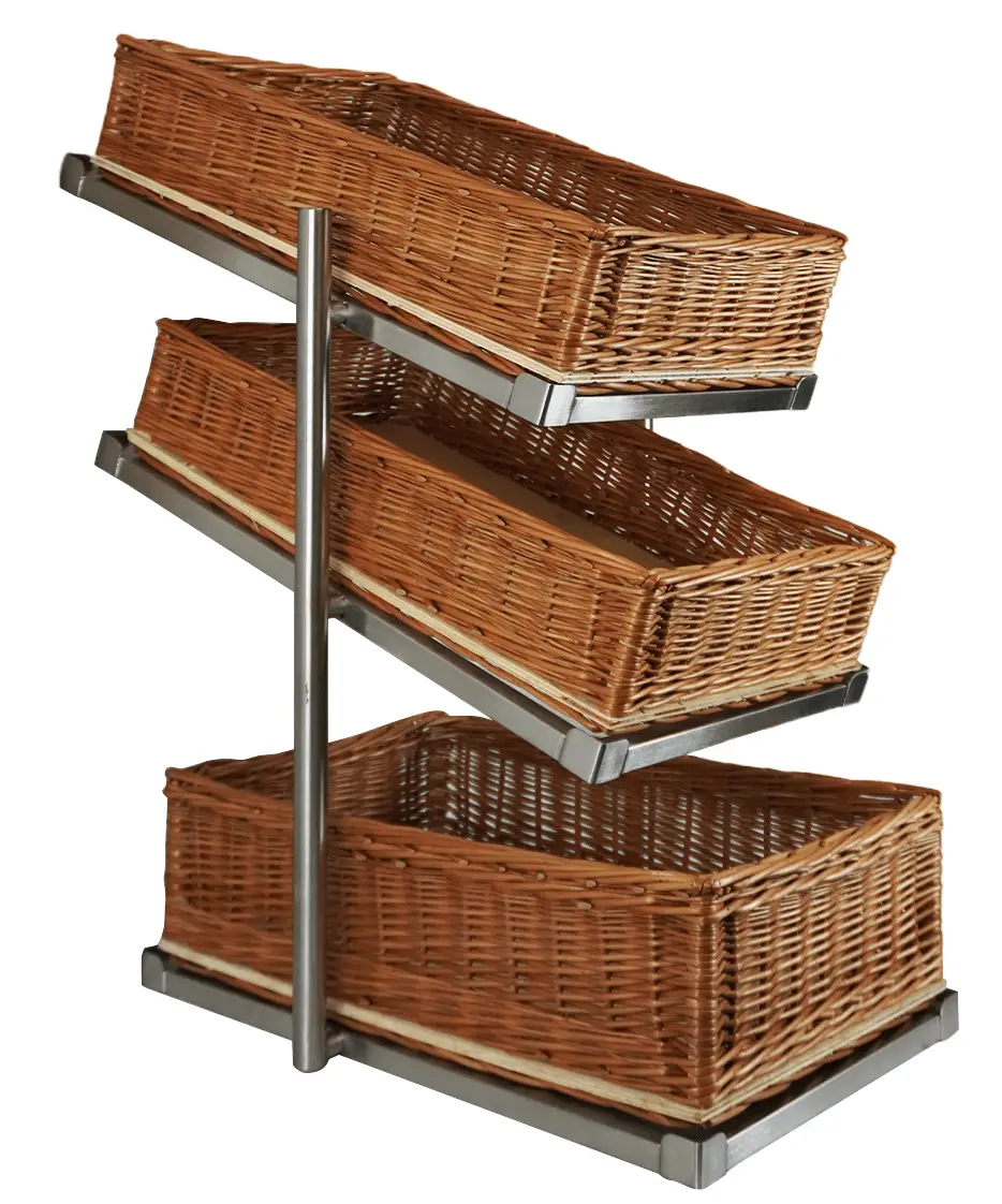 BREAD BASKETS ETAGERE 3 HIGH NARROW MODEL INCL. BASKETS - Image 2