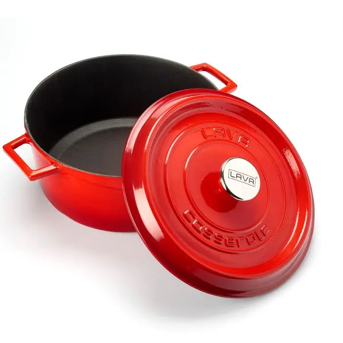 LAVA CAST IRON CASSEROLE Ø24 RED - Image 2