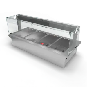 Moffat D4BMSL Drop-In Bain Marie Dry Heat Model with Square Glass Open Front Gantry