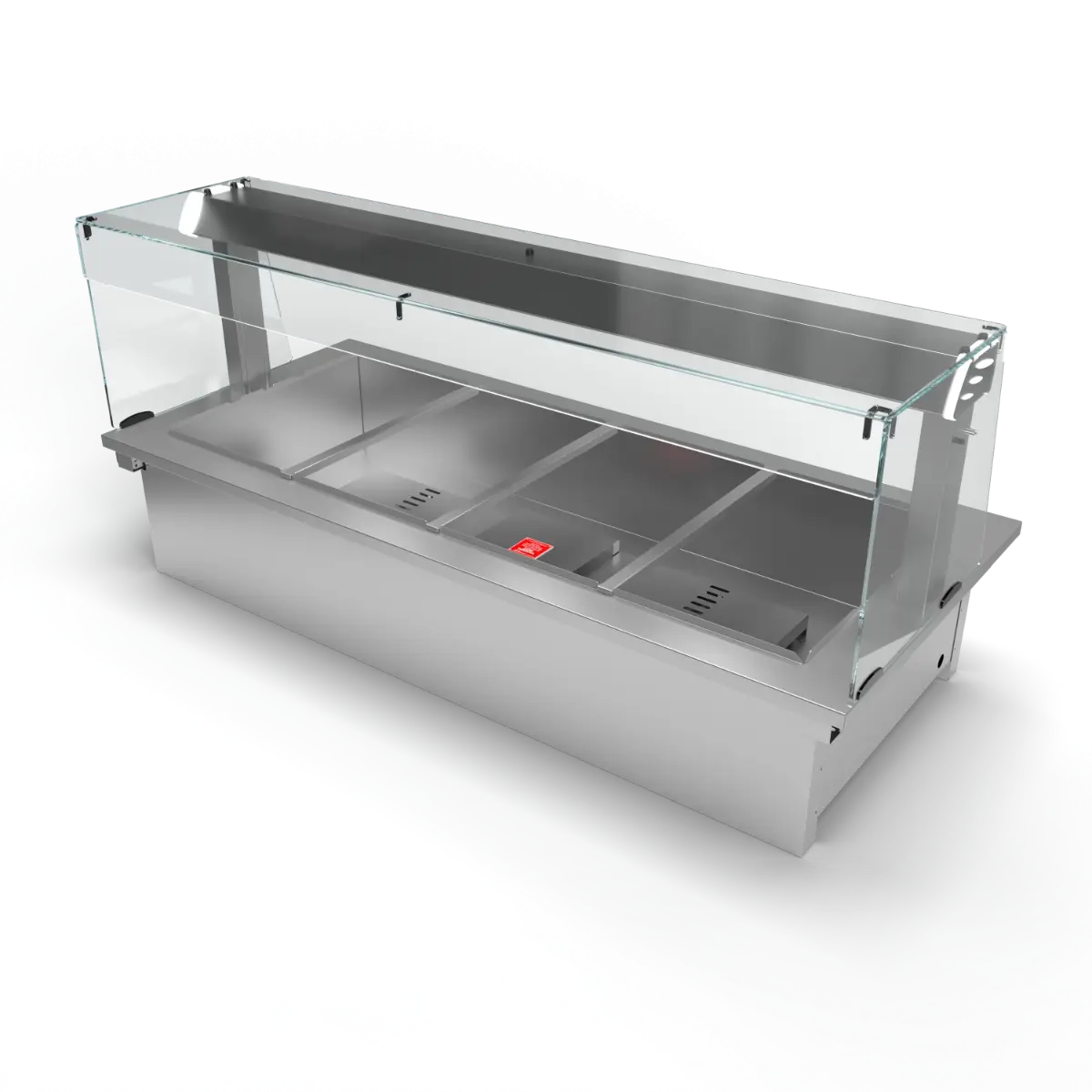 Moffat D4BMSL Drop-In Bain Marie Dry Heat Model with Square Glass Open Front Gantry