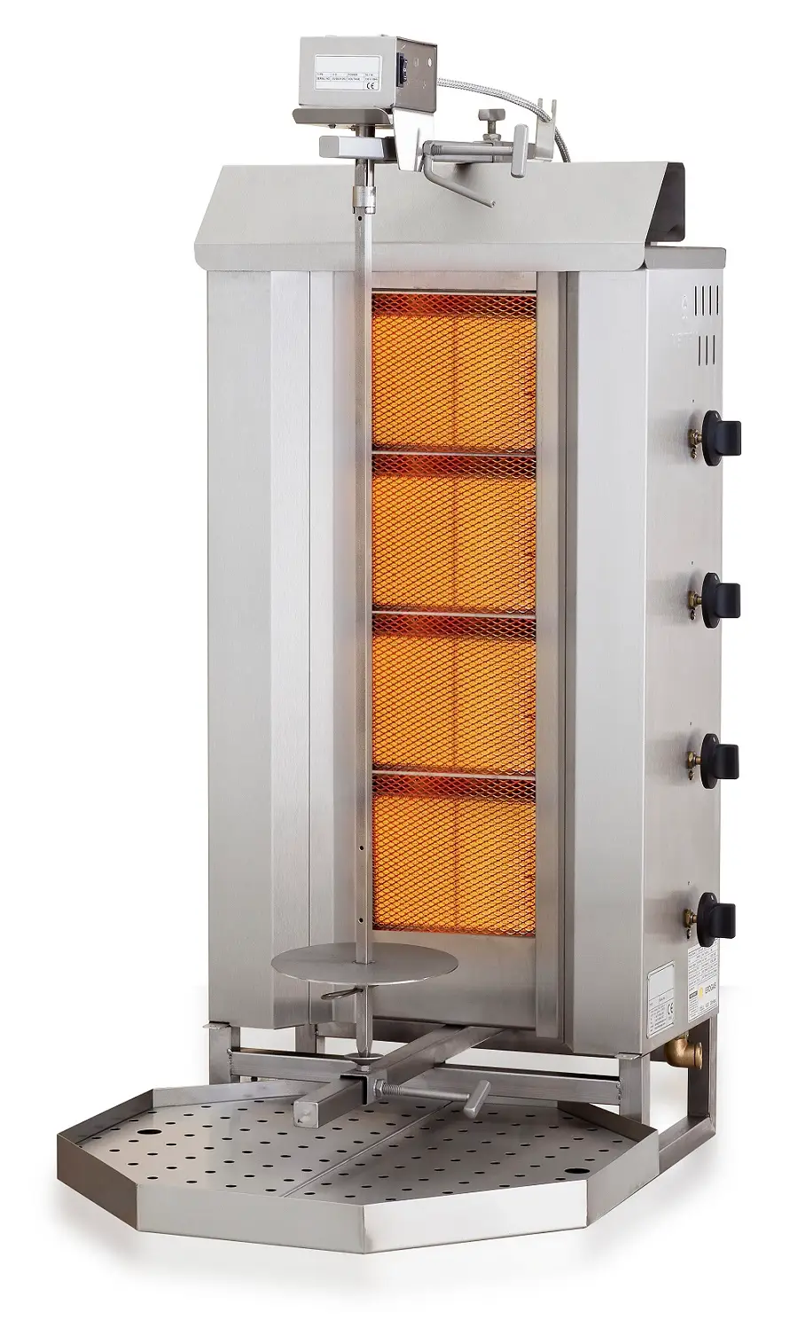 GYROS GRILL GAS MOTOR ON TOP 4 HEATING ZONES