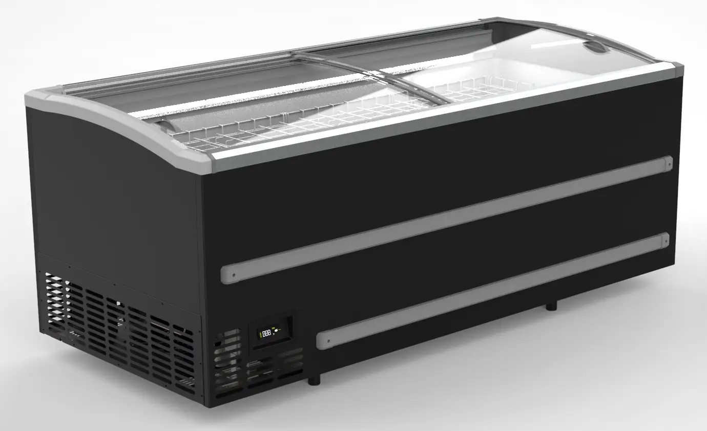 SUPERMARKET CHEST FREEZER BLACK 2500 MANUAL DEFROST *TRANSPORT ON REQUEST*