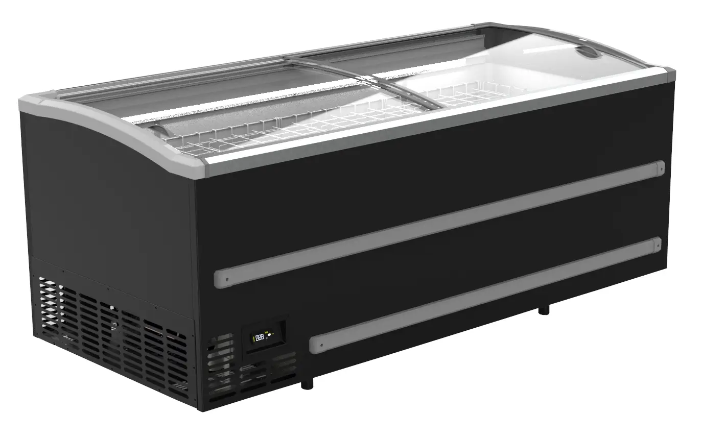 SUPERMARKET CHEST FREEZER BLACK 2125 AUTOMATIC DEFROST