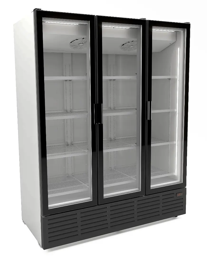 REFRIGERATOR 3 GLASS DOORS - WHITE 9002