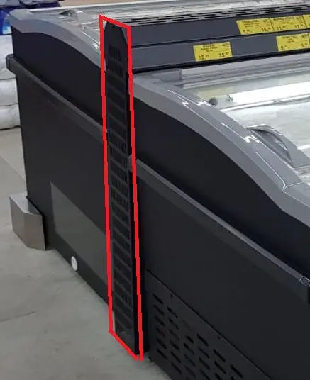 CHEST FREEZER JOINT SIDE BLACK FOR ISLAND WITHOUT HEAD ELEMENT
