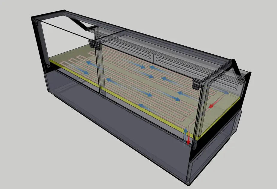 REFRIGERATED MEAT DISPLAY WITH PLATE COOLING RICK 2.5 *TRANSPORT ON REQUEST* - Image 2