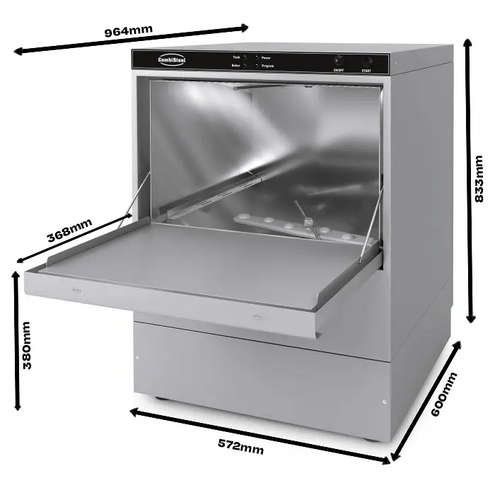 DISHWASHER FRONTLOADER ENT 500-230 DP DDE WITH DRAIN PUMP AND DETERGENT DISPENSER - Image 2