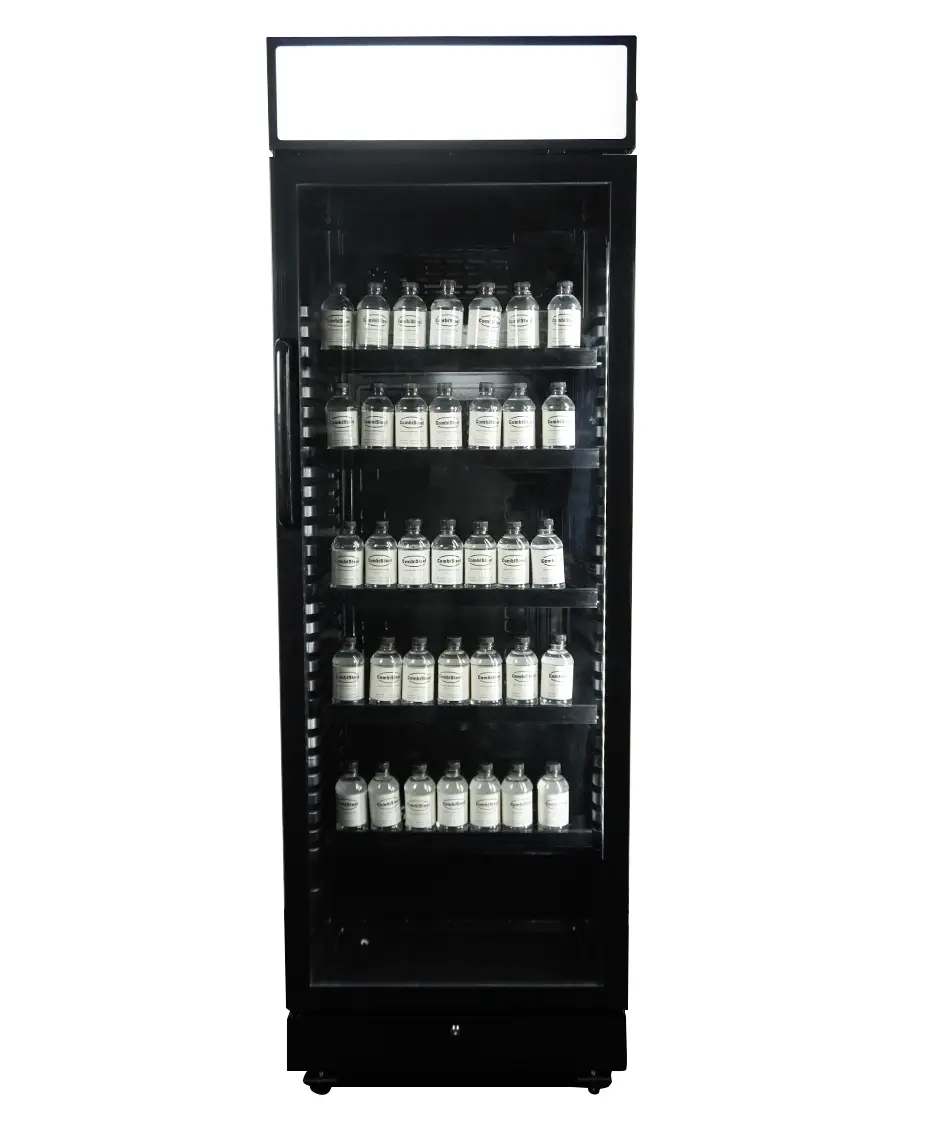 REFRIGERATOR 1 GLASS DOOR BLACK WITH LIGHT BOX SVE-450 BLC - Image 4