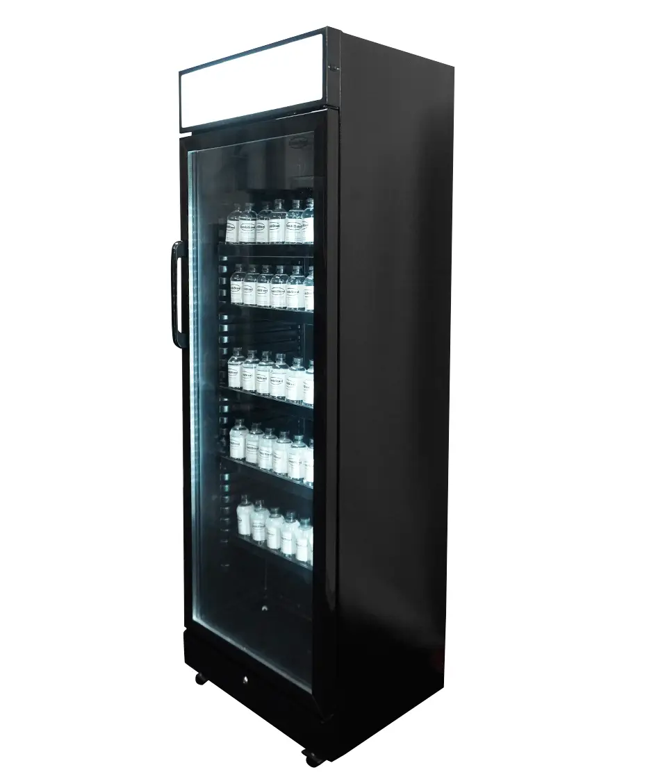 REFRIGERATOR 1 GLASS DOOR BLACK WITH LIGHT BOX SVE-450 BLC - Image 3