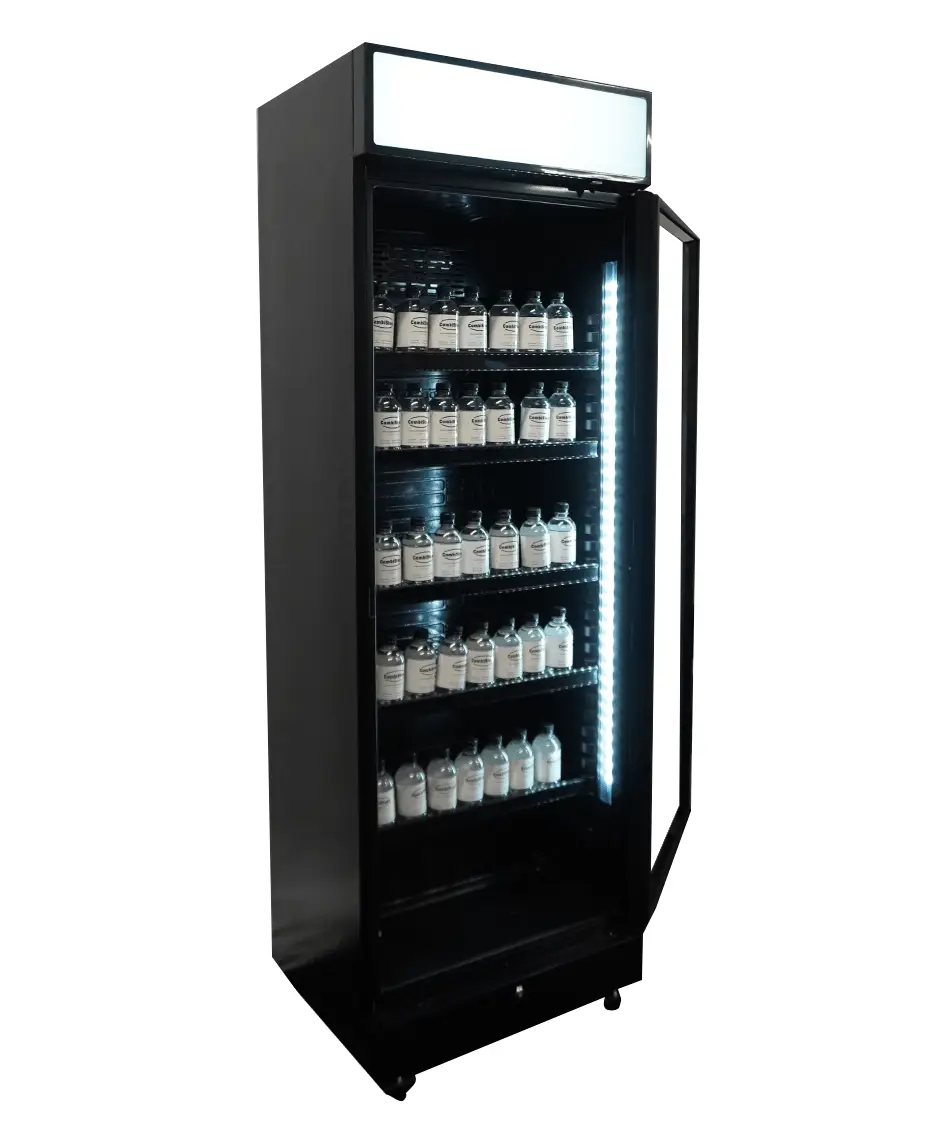 REFRIGERATOR 1 GLASS DOOR BLACK WITH LIGHT BOX SVE-450 BLC - Image 2