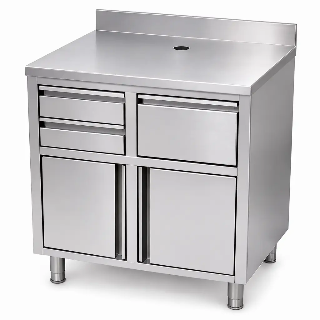 STAINLESS STEEL COFFEE WORKTABLE 1000X600X1150