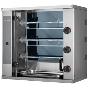 Diverso WR-RVEL-E3 SMALL Vitroceramic chicken roaster, 3 spits (9 chicken)