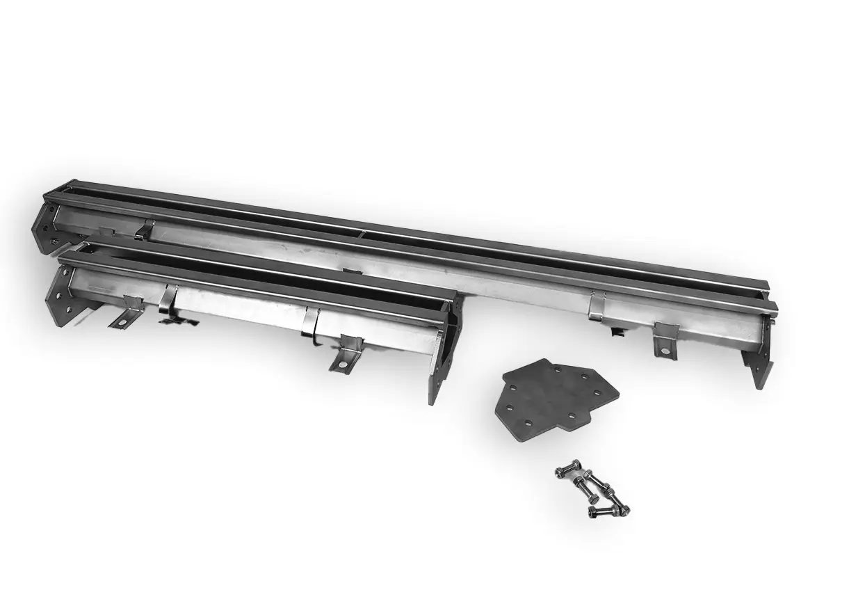 STAINLESS STEEL DRAIN 300X265 WITH 2 EXITS FOR SLOTTED CHANNEL - Image 3