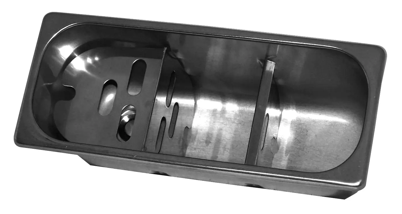 SINK FOR ICE CREAM SCOOP 270X110X120 WITH WATER DRAIN HOLE, WATER CONNECTION AND OVERFLOW PIPE