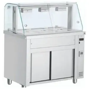 INOMAK Bain Marie With Glass Canopy 3x GN1/1