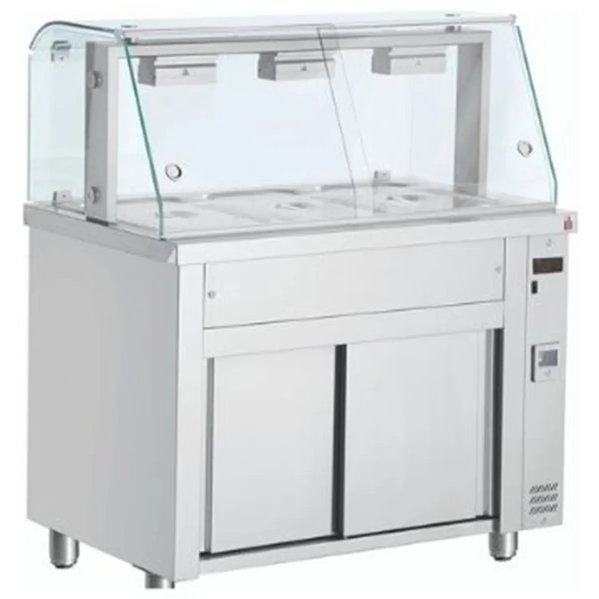INOMAK Bain Marie With Glass Canopy 3x GN1/1