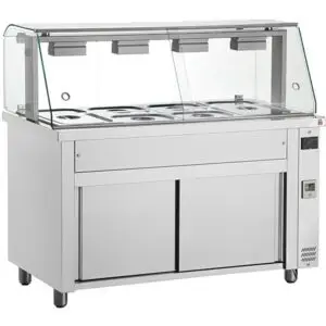 INOMAK Bain Marie With Glass Canopy 4x GN1/1