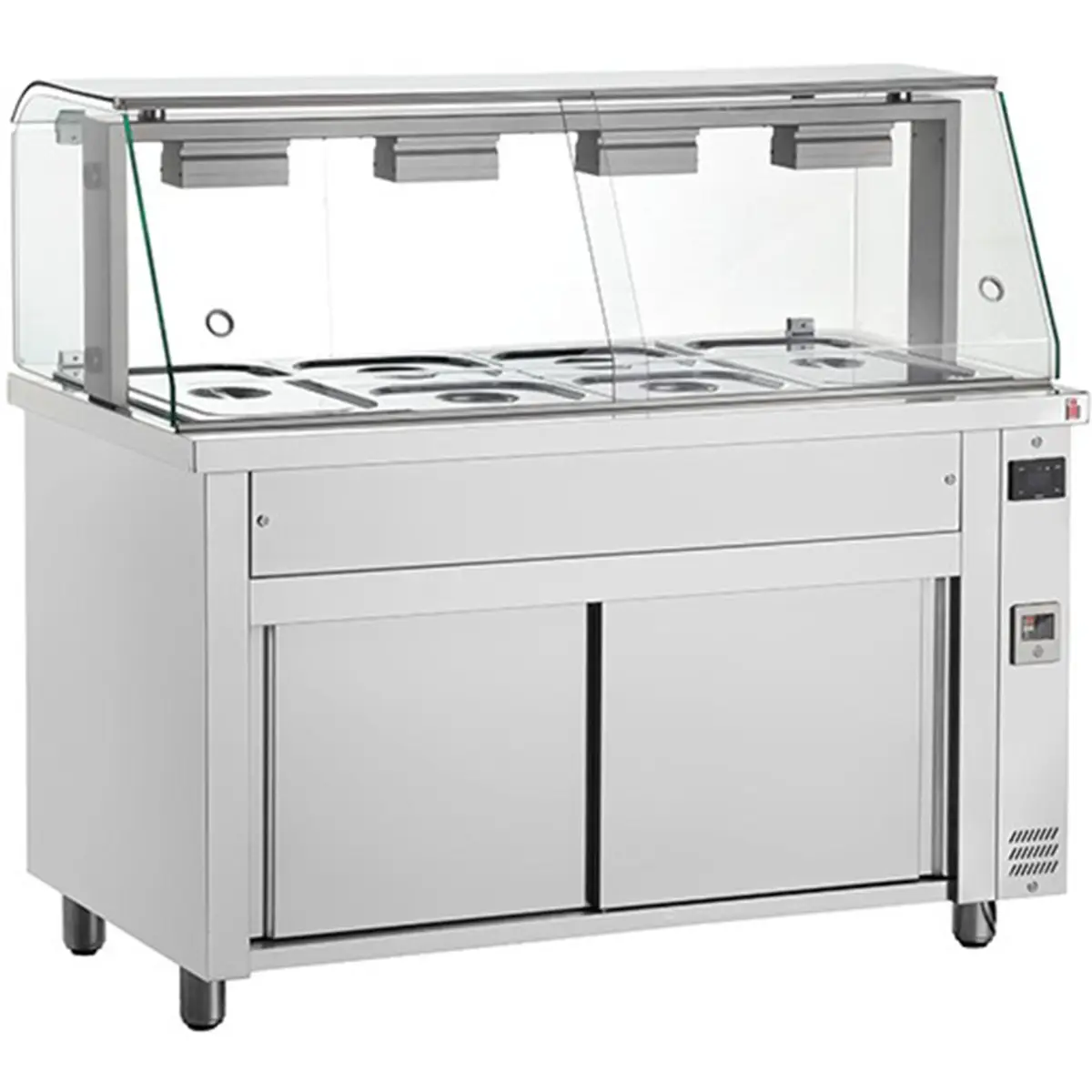 INOMAK Bain Marie With Glass Canopy 4x GN1/1