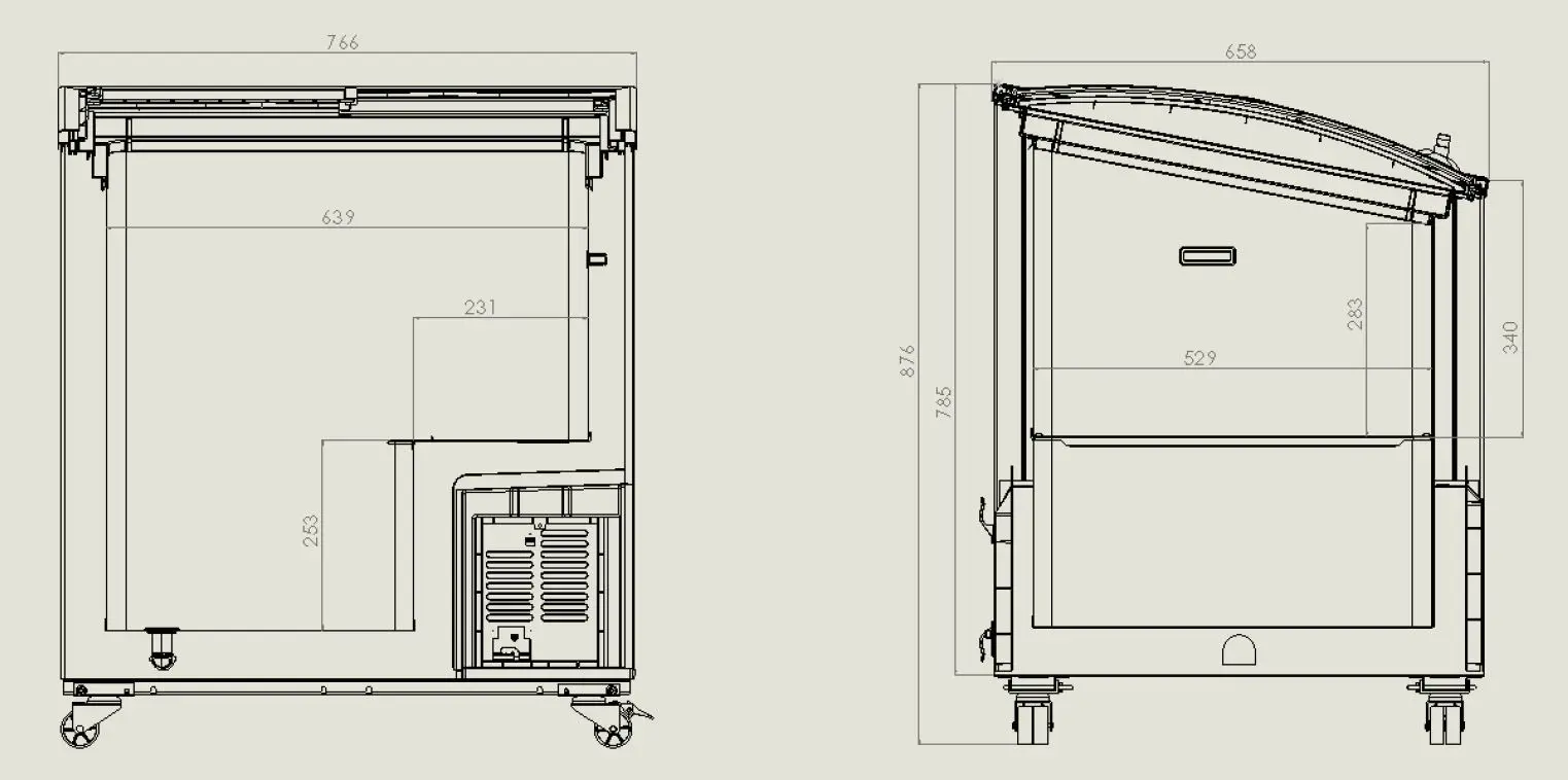 CHEST FREEZER GLASS COVER 198 L - Image 7