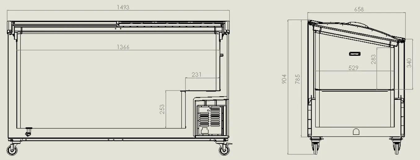 CHEST FREEZER GLASS COVER 461 L - Image 6