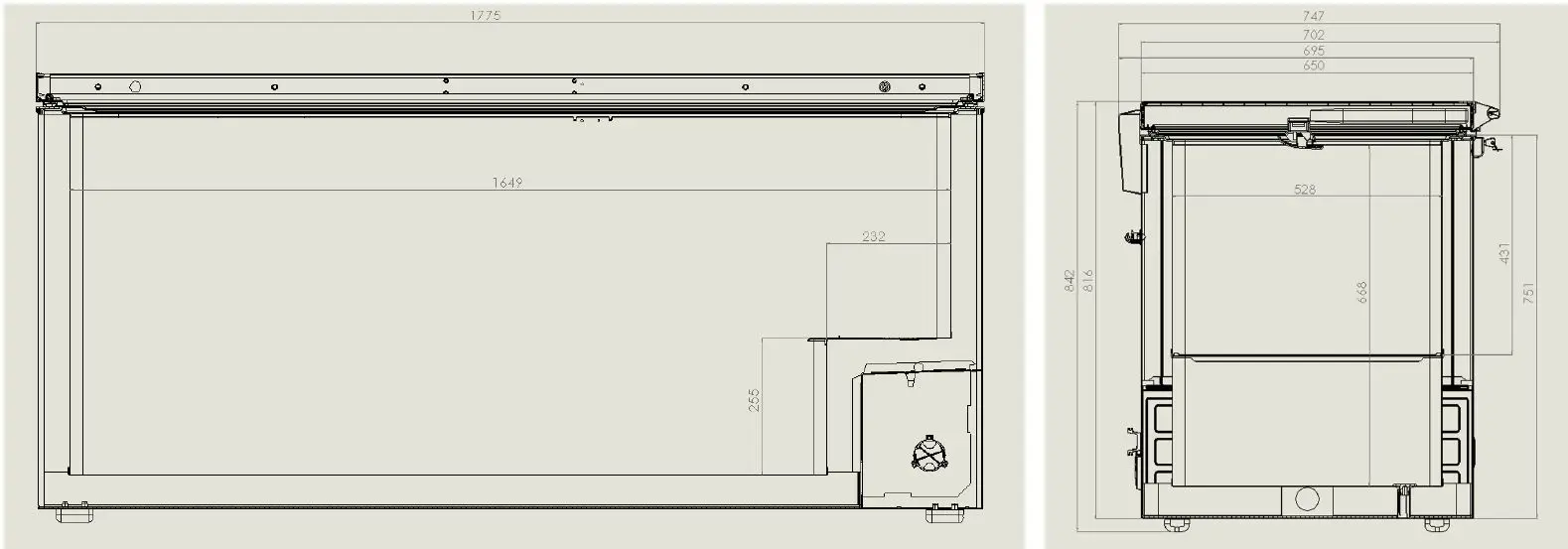 CHEST FREEZER SS COVER 572 L - Image 2
