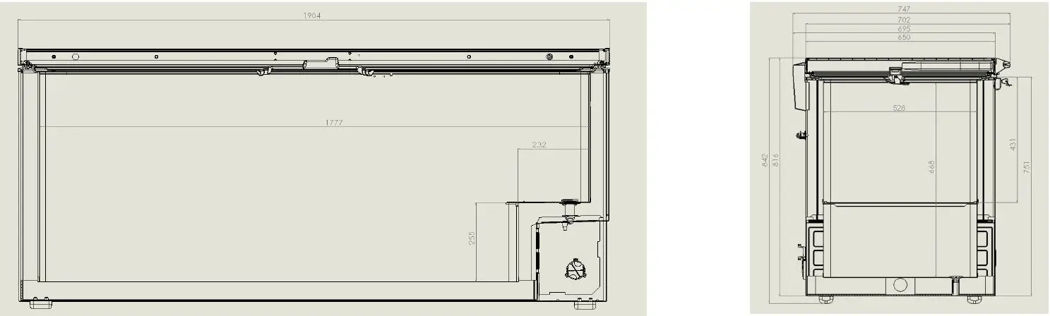 CHEST FREEZER SS COVER 635 L - Image 2