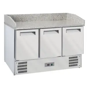 Diverso WR-SRZ6-M3 Refrigerated pizza table 3 doors GN1/1, Granite countertop