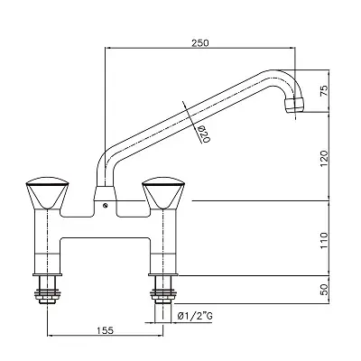 FAUCET WITH 2-HOLES - Image 2