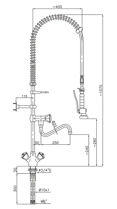 PRE RINSE UNIT WITH 1-HOLE - Image 2