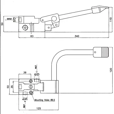 PEDAL CONTROLLED MIXING FAUCET 1 PEDAL - Image 2