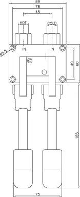 PEDAL CONTROLLED MIXING FAUCET 2 PEDALS - Image 2