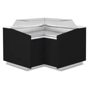 Diamond VIE/A9-RB-B5 Black Closed Corner Refrigerated Serveover Counter, 1440mm